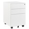 Under Desk Small Rolling Metal File Cabinet with 3 Drawer and Lock for Home Office